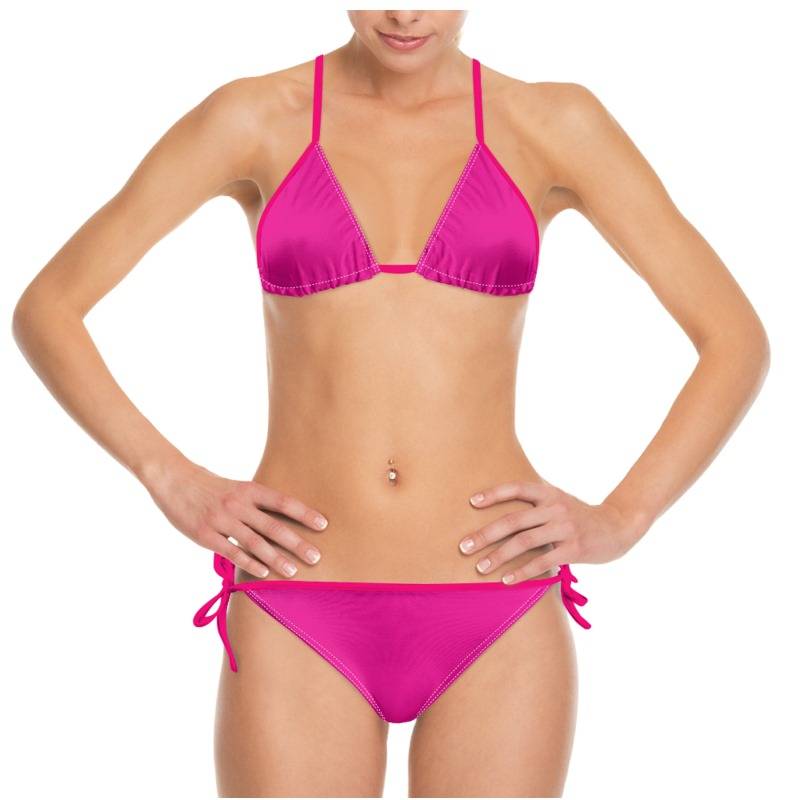 Hot pink swimming suit on sale
